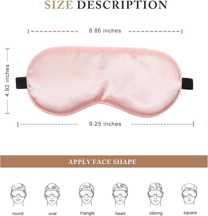 Sleep Mask Silk Eye Mask for Sleeping, Super Soft Blackout Eye Mask for Women - Image 2