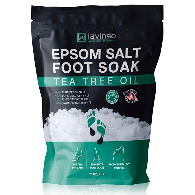 Tea Tree Oil Foot Soak with Epsom Salt by Lavinso