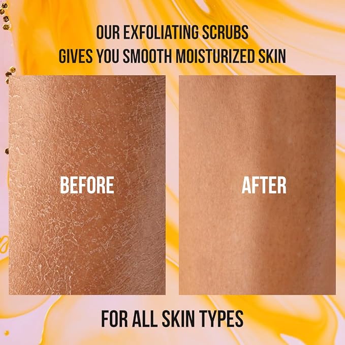 24K Gold Body Scrub, Natural Exfoliating Face Sugar Scrub - Image 5