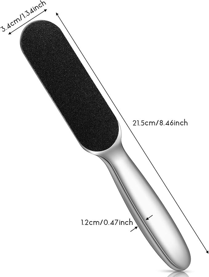 Mudder 2 Pieces Stainless Steel Pedicure Foot File Callus Remover Foot Scrubber - Image 2