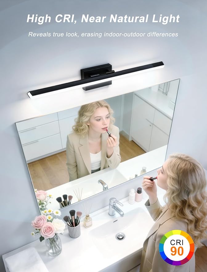 IZORRO Modern Bathroom Vanity Light 48 inch, 36W Dimmable Led Bathroom Light - Image 2