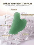 Gua Sha Facial Tool – Green Stone Guasha Tool - Image 3