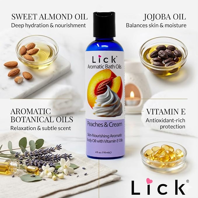 Lick Peaches and Whipped Ceam Aromatic Bath Oil - Image 5