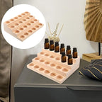 Healifty Wooden Essential Oil Organizer Rack 24 Slots Bottle Display Stand - Image 4