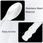 Pndeyo 3pcs Mini Stainless Steel Makeup Spatula, Reusable Cosmetic Cream - Image 3