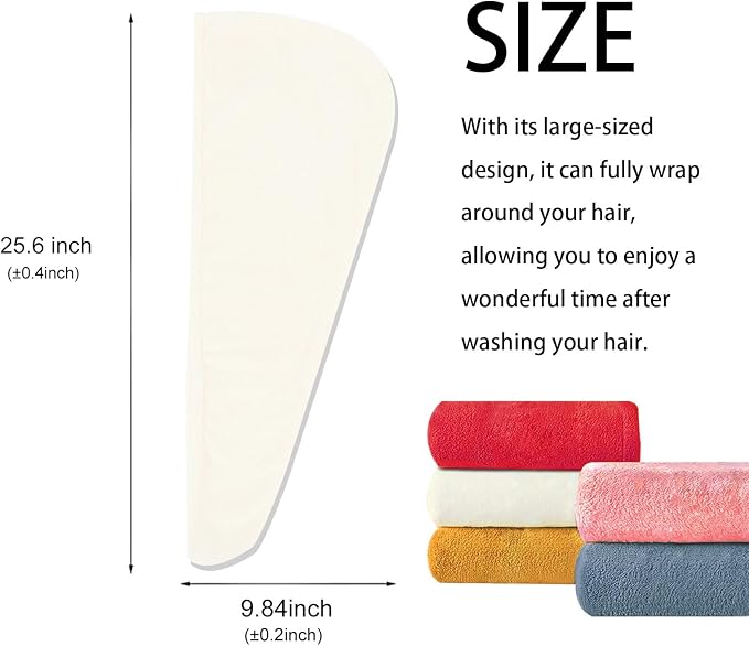 Microfiber Hair Drying Towel Wrap - Image 8
