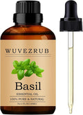 Basil Essential Oils, 120ML Pure and Natural Essential Oil by WUVEZRUB
