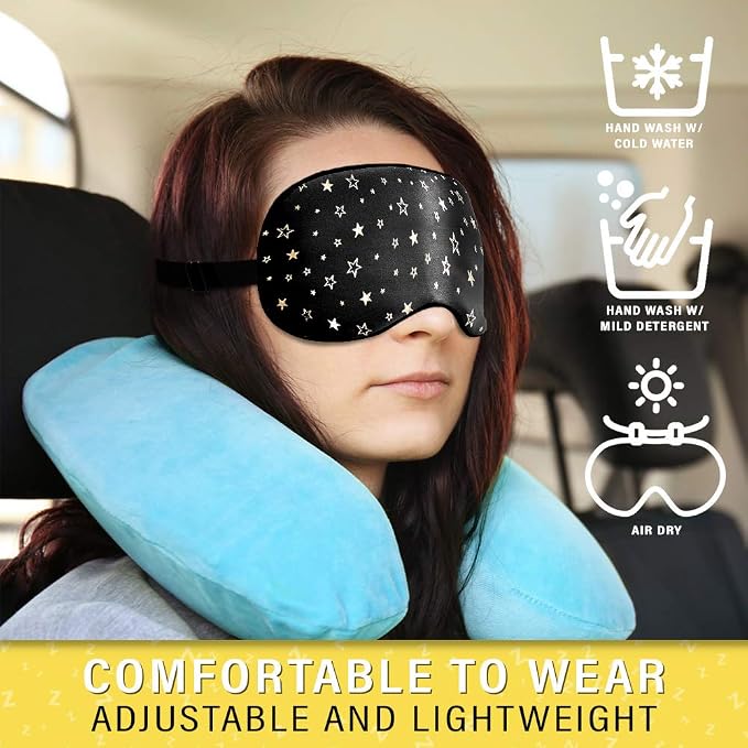 Silk Sleep Eye Mask for Men Women, Comfortable Super Soft Eye Mask - Image 4