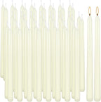 WPONSZU 50 Pack Ivory Taper Candles, 7-8 Hours Burn Time, Smokeless and Dripless - Image 2