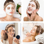 Spa Headbands for Washing Face Wristband Set Sponge Makeup Skincare Headband - Image 3