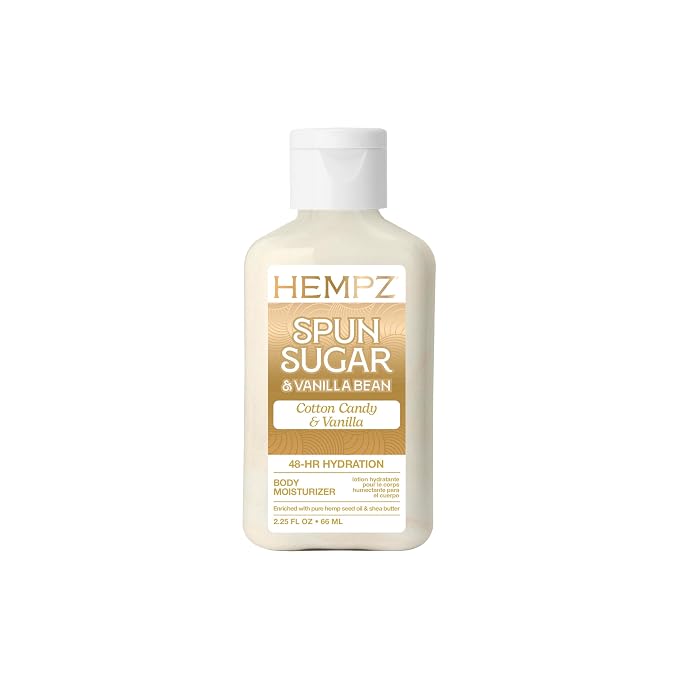 Hempz Cotton Candy Scented Body Lotion – Spun Sugar & Vanilla Bean, Hydrating by Hempz