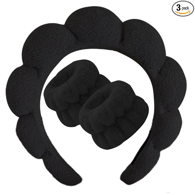 Beleki Spa Headband for Washing Face, Sponge Makeup Skincare Headband & by Beleki