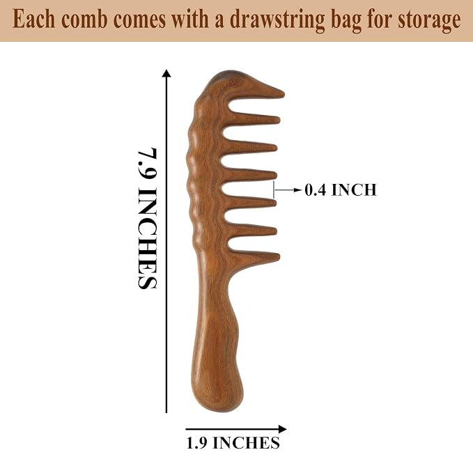 Massage Comb - Wooden Scalp Massager and Gua Sha - Image 2