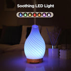 INRORANS Art Glass Essential Oil Diffuser - 160ml Ultrasonic Cool Mist Scent - Image 2