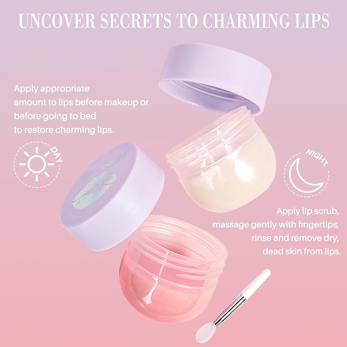 Lip Mask & Lip Scrubber Exfoliator Lip Sleeping Mask Overnight - Image 3