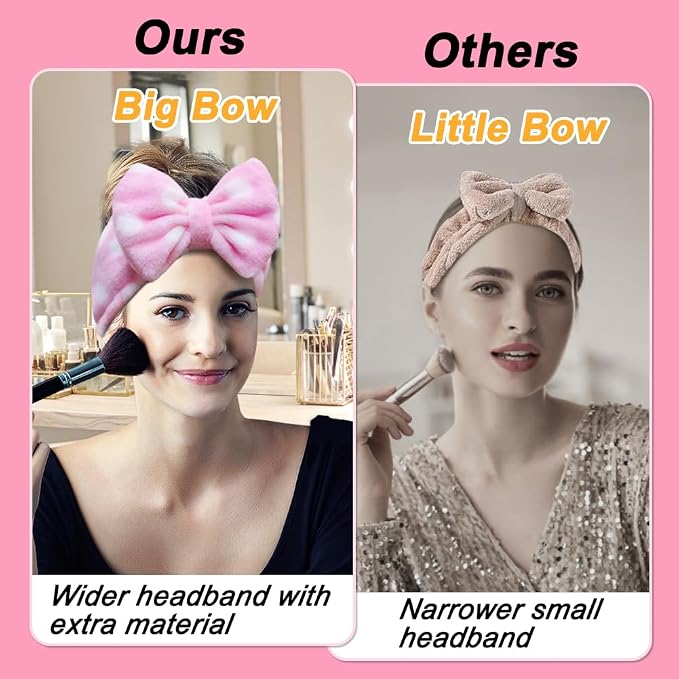 Shintop Women Fashion Lovely Soft Carol Fleece Bowknot Bow Makeup Cosmetic - Image 5