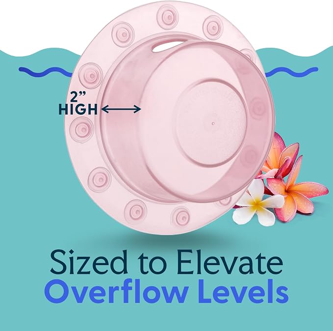 SlipX Solutions Bottomless Bath, Essential Overflow Drain Cover - Image 5