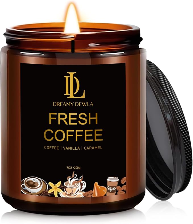 Fresh Coffee Candles, Coffee Scented Candle, Natural Soy Candles by DLDREAMYDEWLA