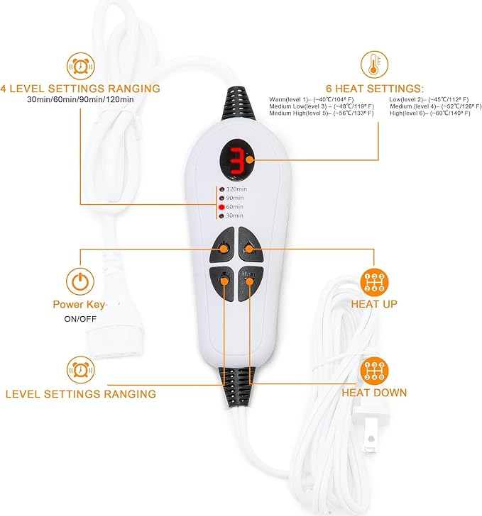 Deepsoon Heating Pad, Electric Heating Pads - Image 10