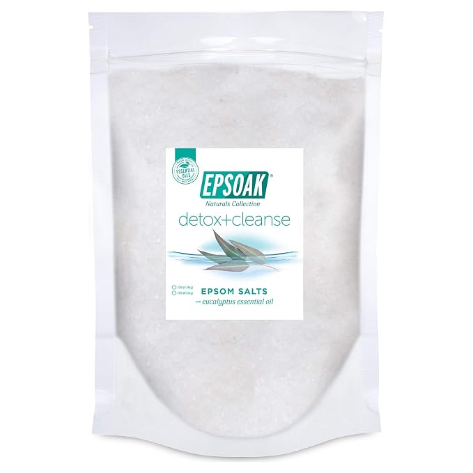 Epsoak Epsom Salt 19 lb. Magnesium Sulfate USP. Resealable Epsom Salt Bag Detox by Epsoak