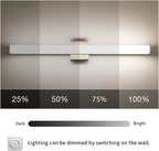 LED Bathroom Vanity Light Fixtures 31.5in Brushed Nickel, Dimmable24W 4000K - Image 3