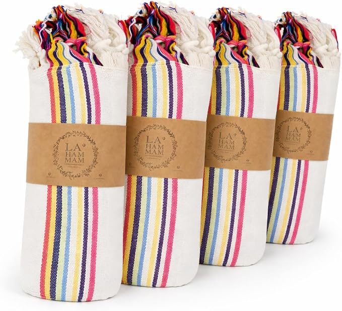 Morrocan Beach Towel | Cotton Blanket Throws, Sand Free, Quick Dry, Turkish by LA%60HAMMAMFINELIVING