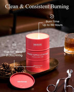 M&SENSE Baked Apple Scented Candles Large, Natural Soy Candles 21.2oz 120 Hour - Image 4