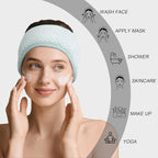 Huachi Skincare Headbands for Women Girls: Spa Headband for Washing Face Towel - Image 4