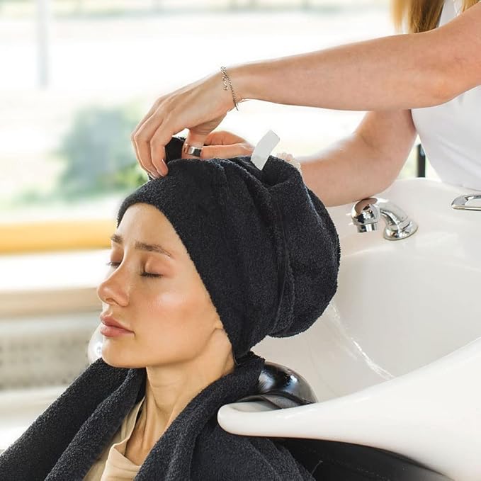 Orighty Black Salon Towel, Spa and Home Hair Care - Image 4