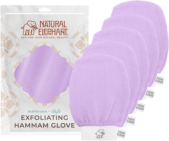 Natural Elephant Exfoliating Hammam Glove | Authentic Moroccan Kessa Body Scrub by NaturalElephant