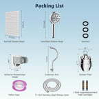 Hibbent All Metal 12'' Dual Filtered Rainfall Shower Head Combo, High Pressure - Image 8