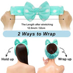 Shintop Sweet Super Soft Caroset Polka Dots Wash Cosmetic Headband Hairlace - Image 3
