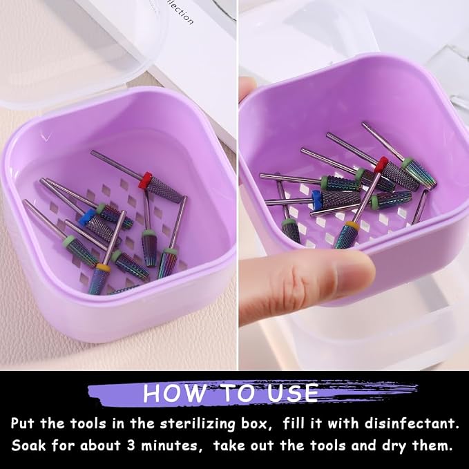 Nail Tool Sterilizer Box Plastic Disinfectant Container - Image 4