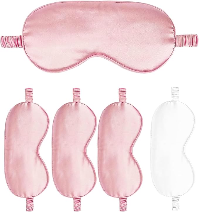 Sleep Masks 5PACK Silk Eyes Cover Satin Eye Mask Silky Blackout Soft Blindfold - Image 7