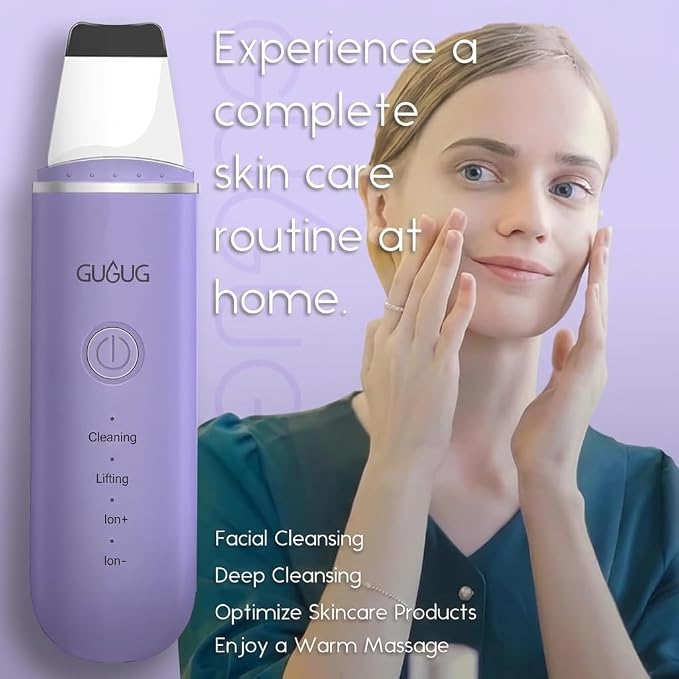 GUGUG Skin Scrubber Face Spatula, 4 Modes Skin Spatula Blackhead Remover Pore - Image 2