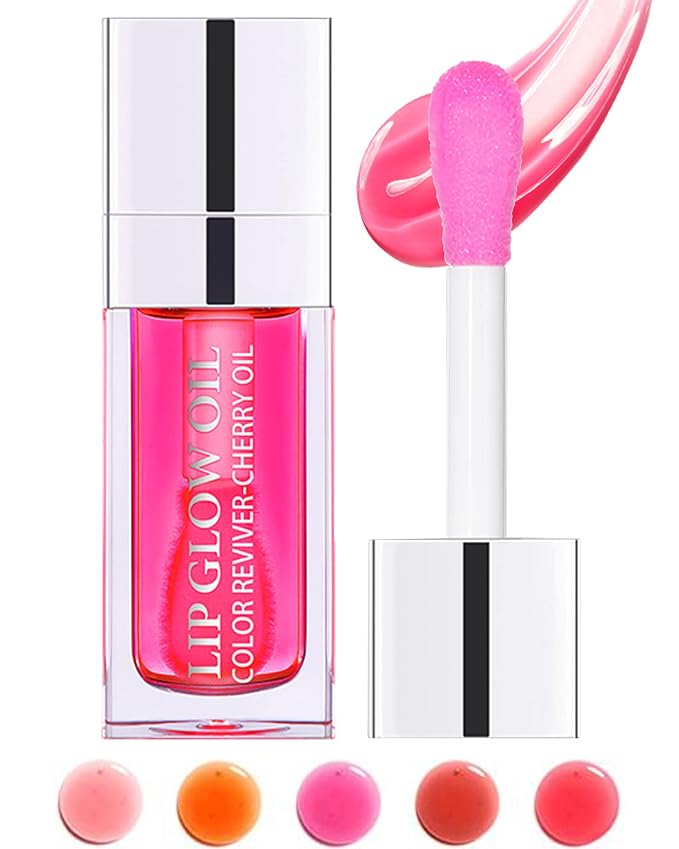 Hydrating Plumping Lip Glow Oil, Shine Tinted Lip Gloss, Glow Reviver Lip Oil by LYSdefeu