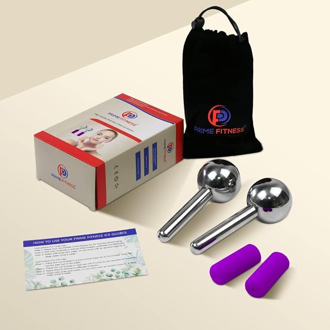 Ice Globes for Facials, Unbreakable Steel Cooling Roller, Cryo Sticks for Face - Image 8