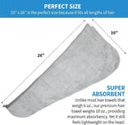 ForPro Professional Collection Premium Microfiber Hair Towel Wrap, Cool Grey + - Image 5