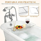 Cabilock Stainless Steel Expandable Bathtub Tray, Chrome Polished Telescopic - Image 9