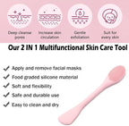 2 PCS Facial Cleansing Brush, 2 in 1 Silicone Face Mask Brush - Image 2