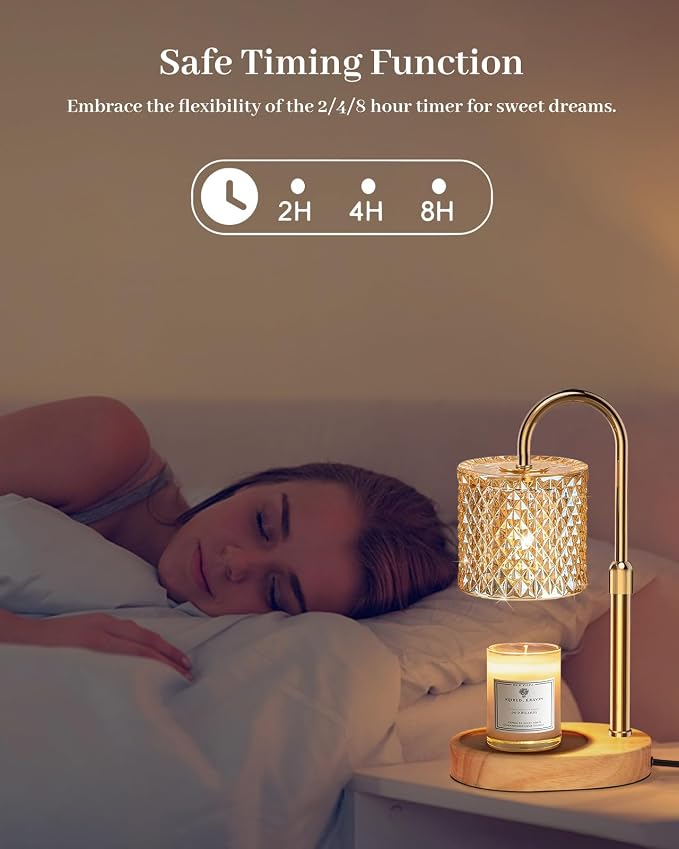 Candle Warmer Lamp with Timer Dimmer Adjustable Height - Image 3