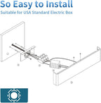 Aipsun 15.75in Matte White Modern Vanity Light Up and Down LED Vanity Light - Image 7
