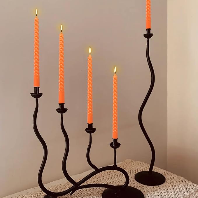 WPONSZU 12 Pack 10 Inch Spiral Taper Candle Set, Unscented Dripless Candlesticks - Image 5