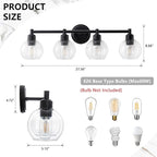 Bathroom Light Fixtures, 4-Light Modern Bathroom Vanity Light, Adjustable - Image 3