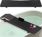 Stylish Black Bamboo Bathtub Tray Caddy by La+vie+elegante