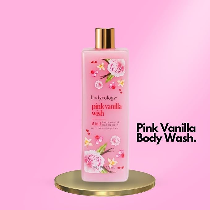 Bodycology Pink Vanilla Wish Body Wash Women 16 oz - Image 5