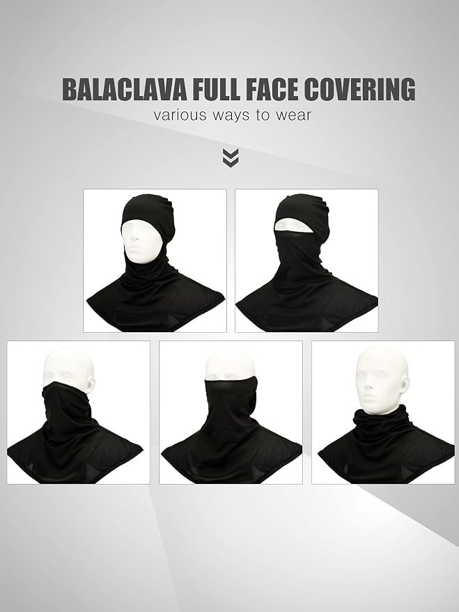 SATINIOR 3 Piece Balaclava Face Cover Sun Protection Neck Cover Summer - Image 5