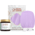 Natural Elephant Moroccan Black Soap 200g and Exfoliating Hammam Glove Combo by NaturalElephant