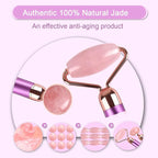 Upgrade 2 in 1 Vibrating Face Roller, Electric Jade Roller Facial Massager - Image 5