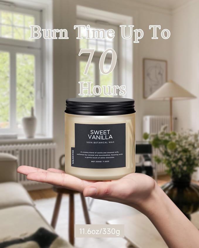M&SENSE Vanilla Scented Candles - Image 4